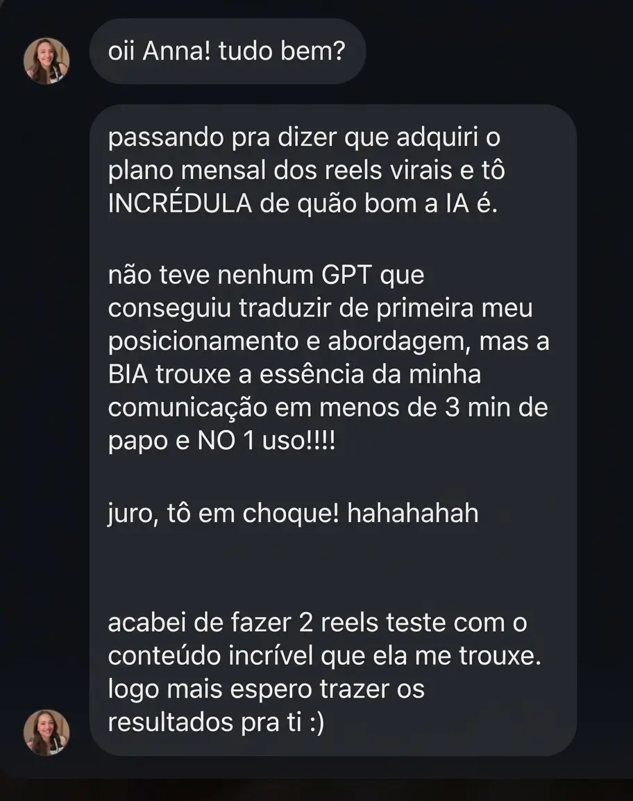 Depoimento de aluna